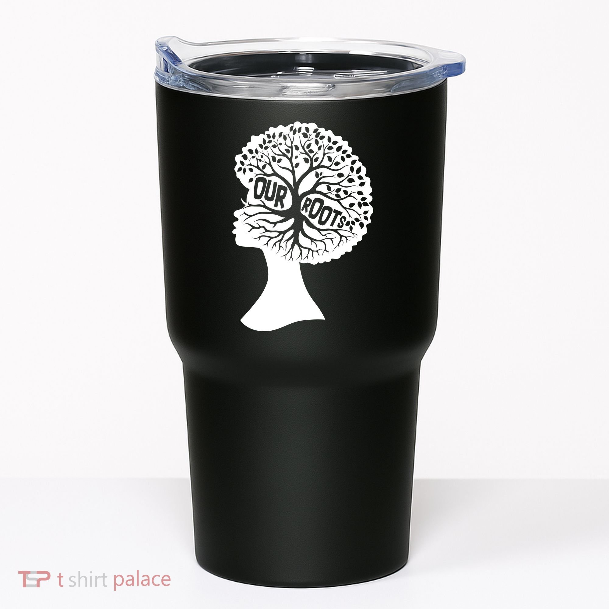 Black History Our Roots Woman Profile Tumbler