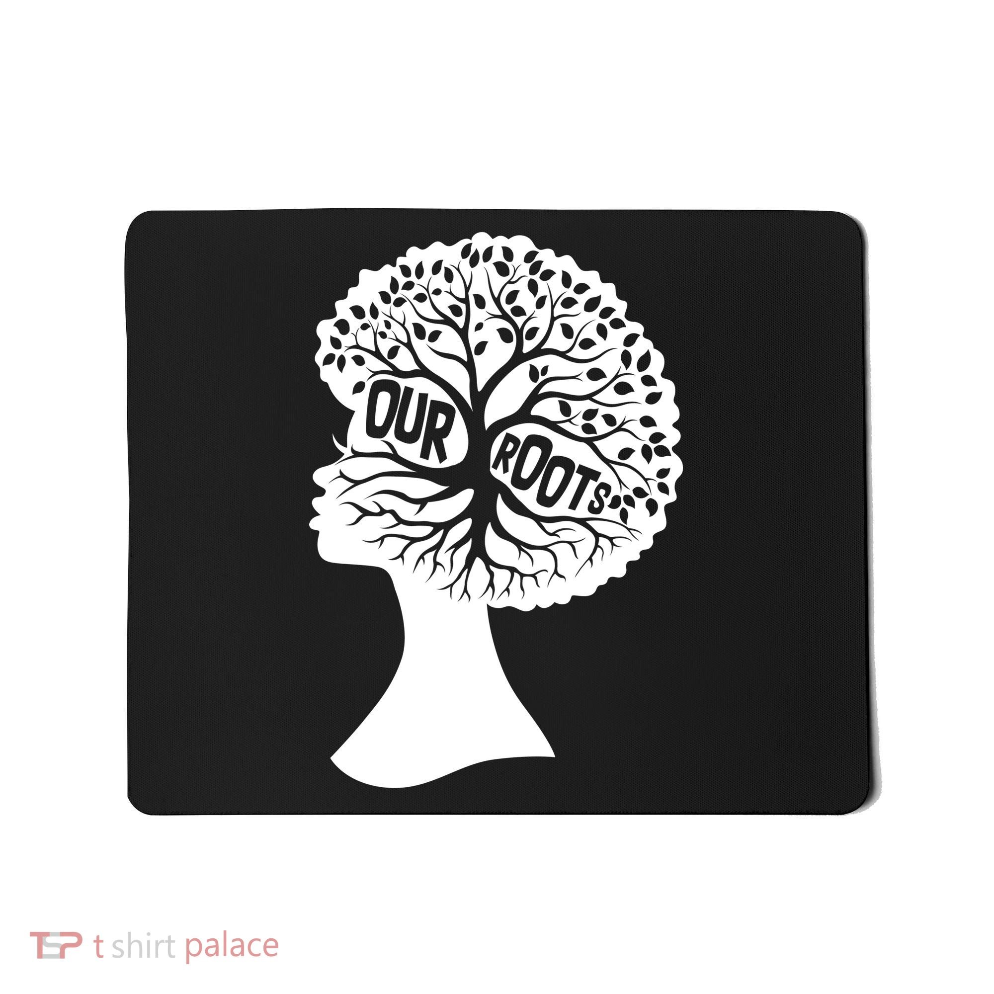 Black History Our Roots Woman Profile Mousepad