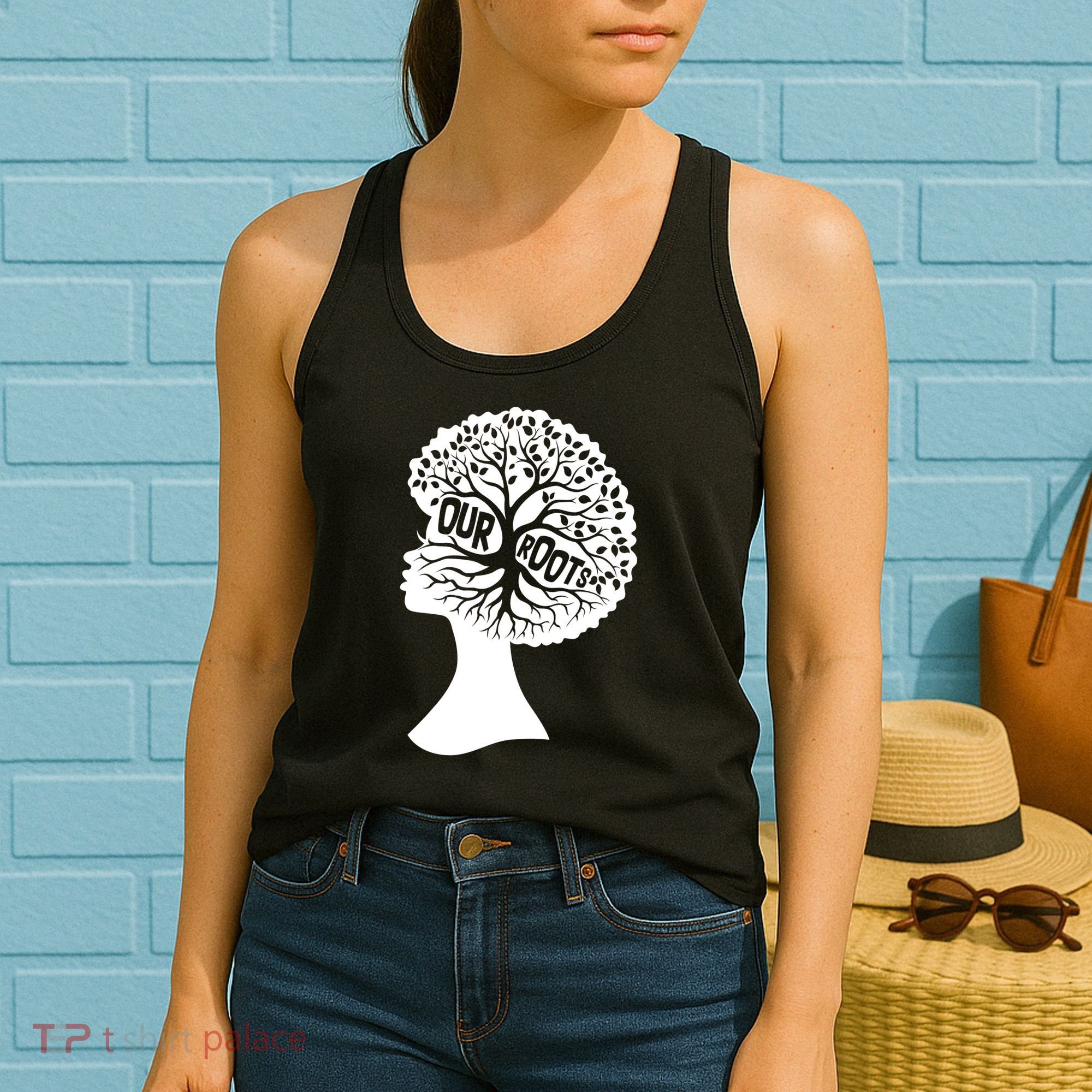 Black History Our Roots Woman Profile Women's Tank Top
