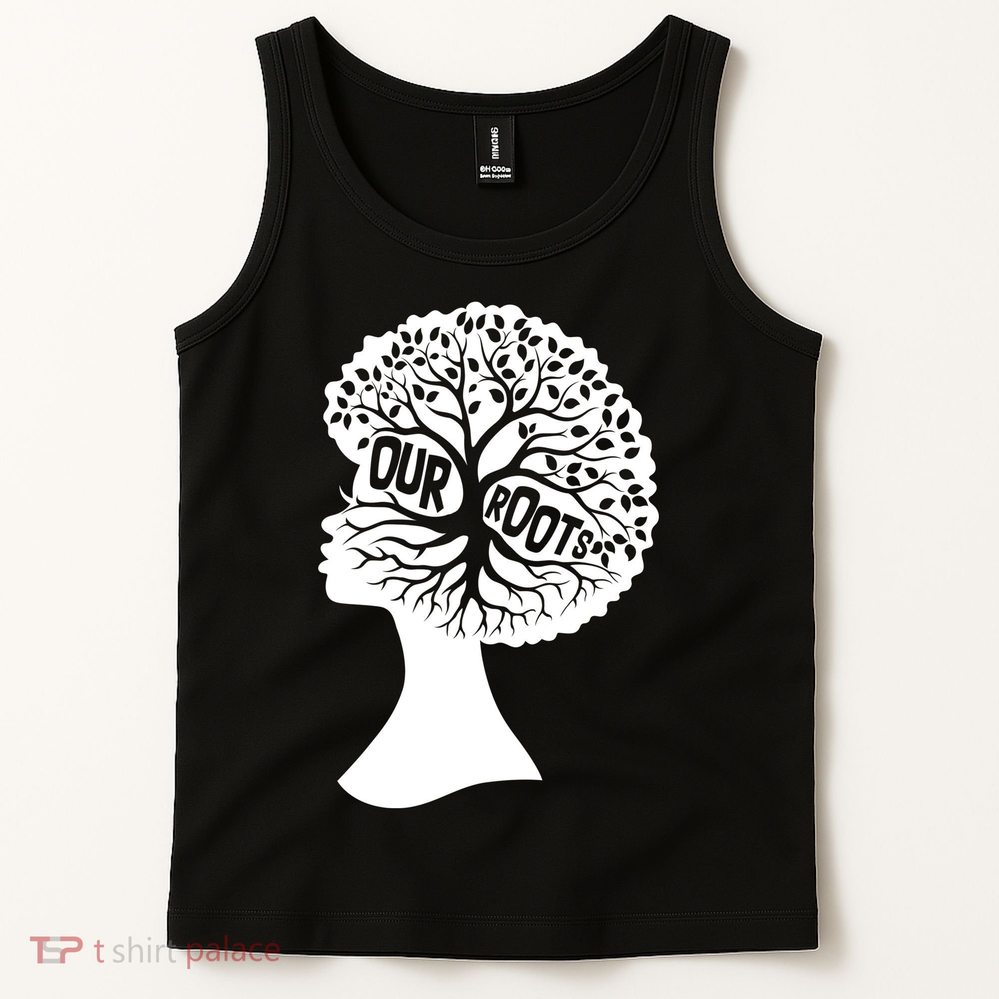 Black History Our Roots Woman Profile Tank Top
