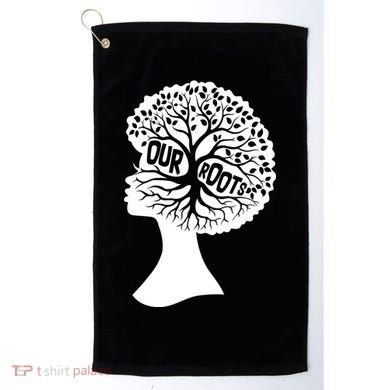 Black History Our Roots Woman Profile Golf Towel