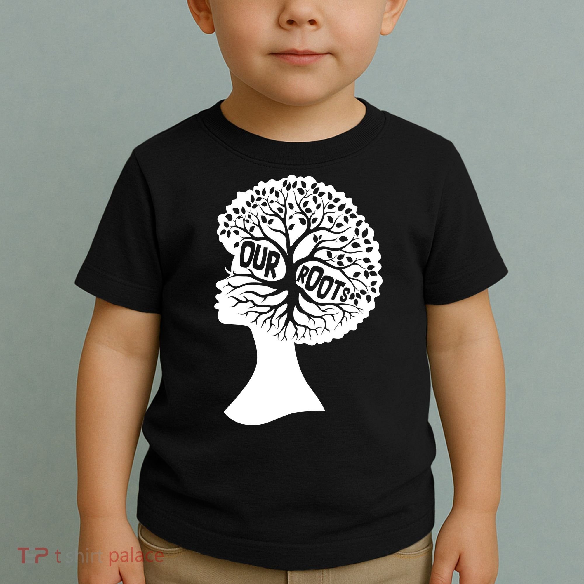 Black History Our Roots Woman Profile Toddler T-Shirt