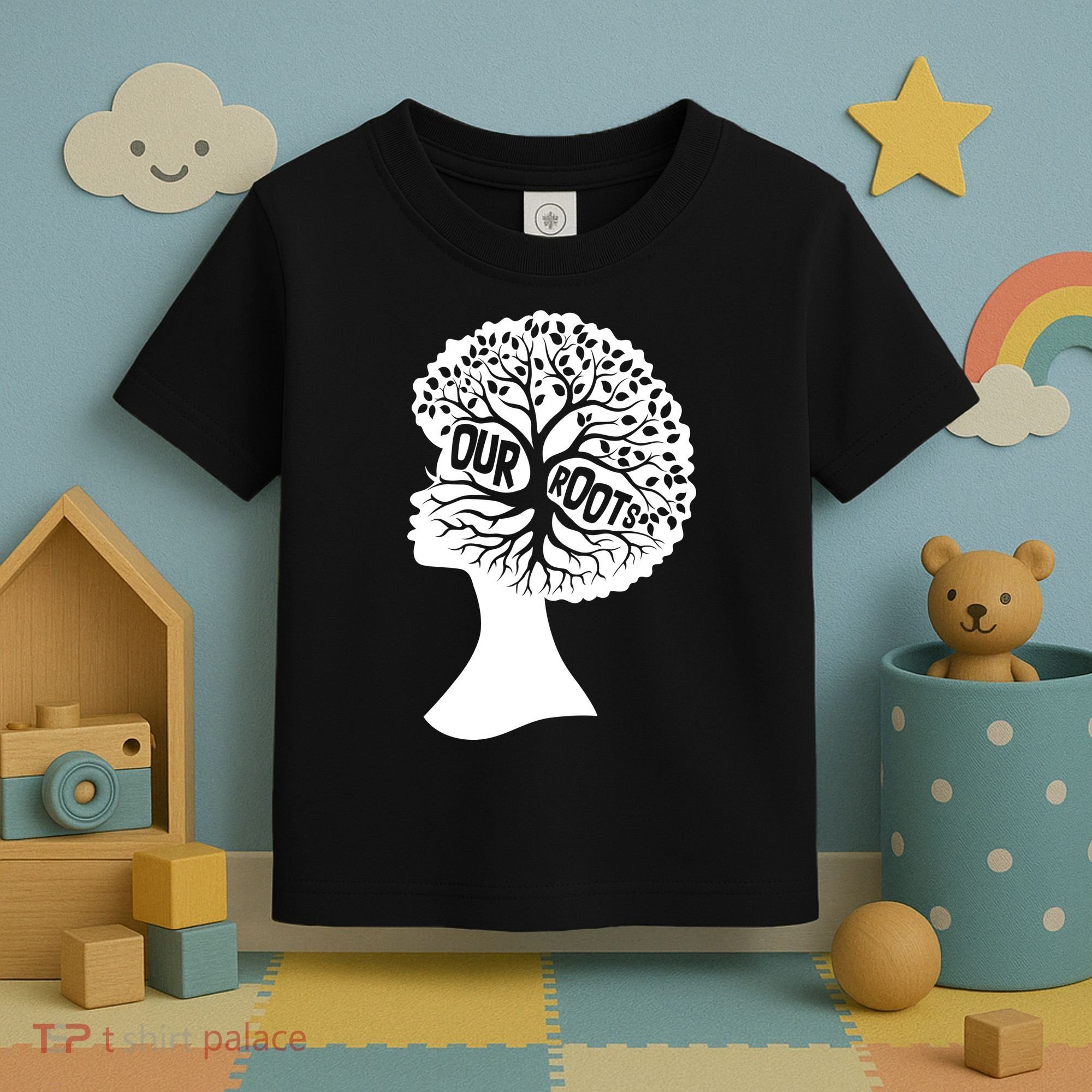 Black History Our Roots Woman Profile Toddler T-Shirt