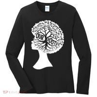 Black History Our Roots Woman Profile Women's Long Sleeve Shirt thumb 0