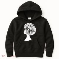Black History Our Roots Woman Profile Kids Hoodie thumb 0