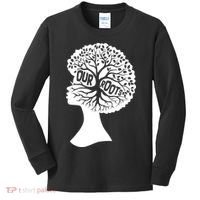 Black History Our Roots Woman Profile Kids Long Sleeve Shirt thumb 0