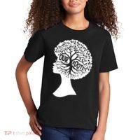 Black History Our Roots Woman Profile Kids T-Shirt thumb 2