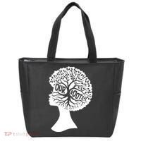 Black History Our Roots Woman Profile Tote Bag thumb 0