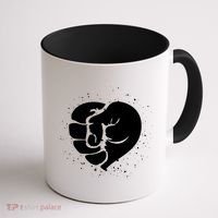 Black History Protest Fist Heart Coffee Mug thumb 1