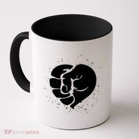 Black History Protest Fist Heart Coffee Mug thumb 0