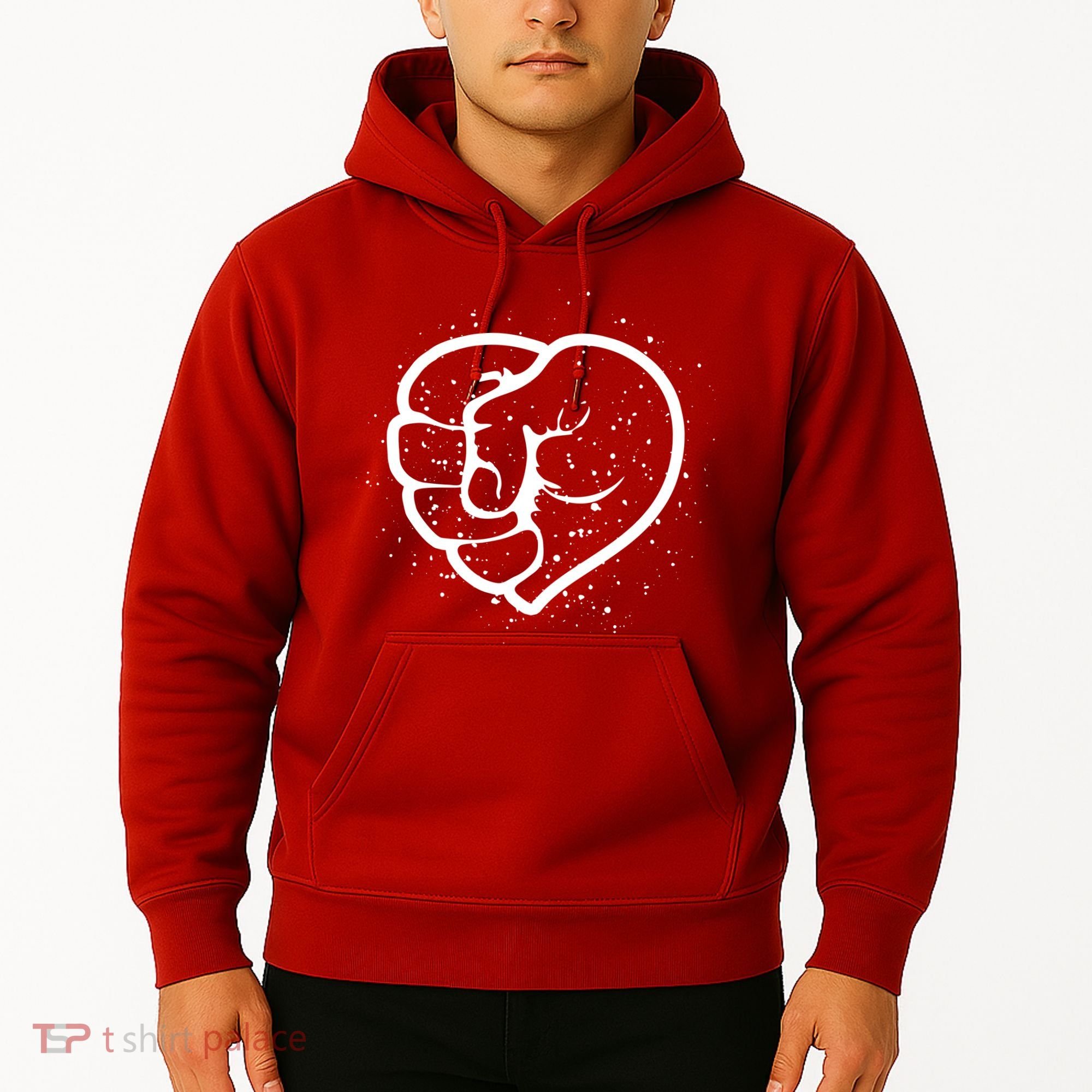 Black History Protest Fist Heart Hoodie