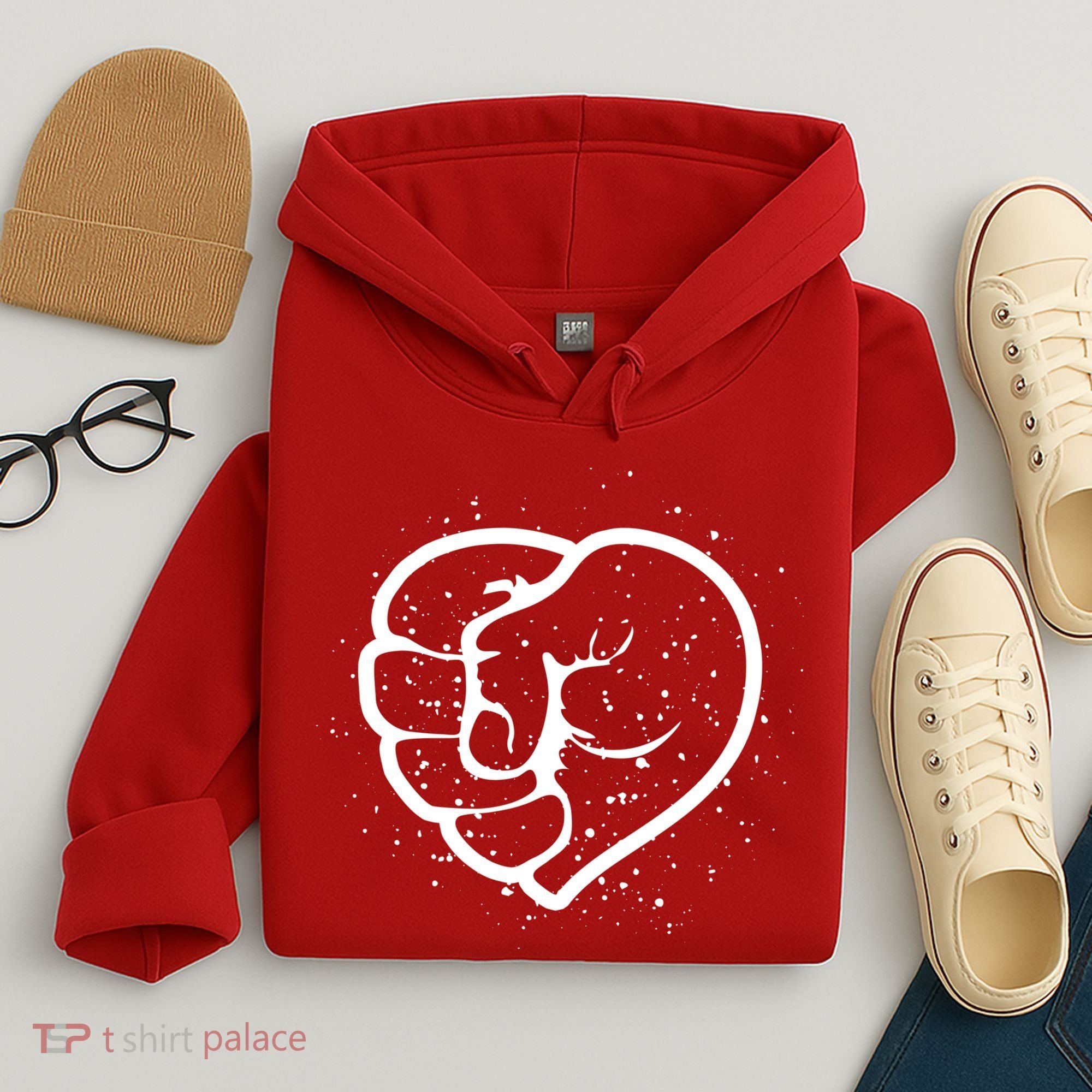 Black History Protest Fist Heart Hoodie