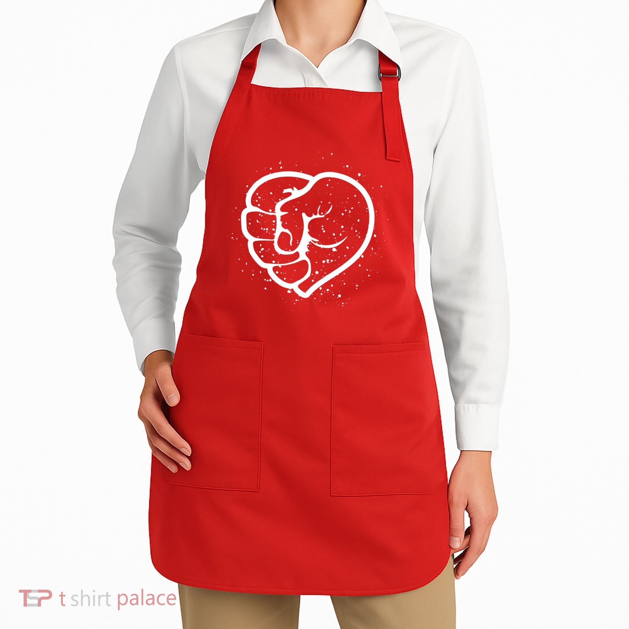 Black History Protest Fist Heart Apron