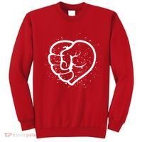 Black History Protest Fist Heart Sweatshirt thumb 0
