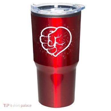 Black History Protest Fist Heart Tumbler