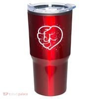 Black History Protest Fist Heart Tumbler thumb 0