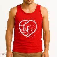 Black History Protest Fist Heart Tank Top thumb 3