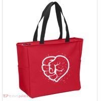 Black History Protest Fist Heart Tote Bag thumb 2