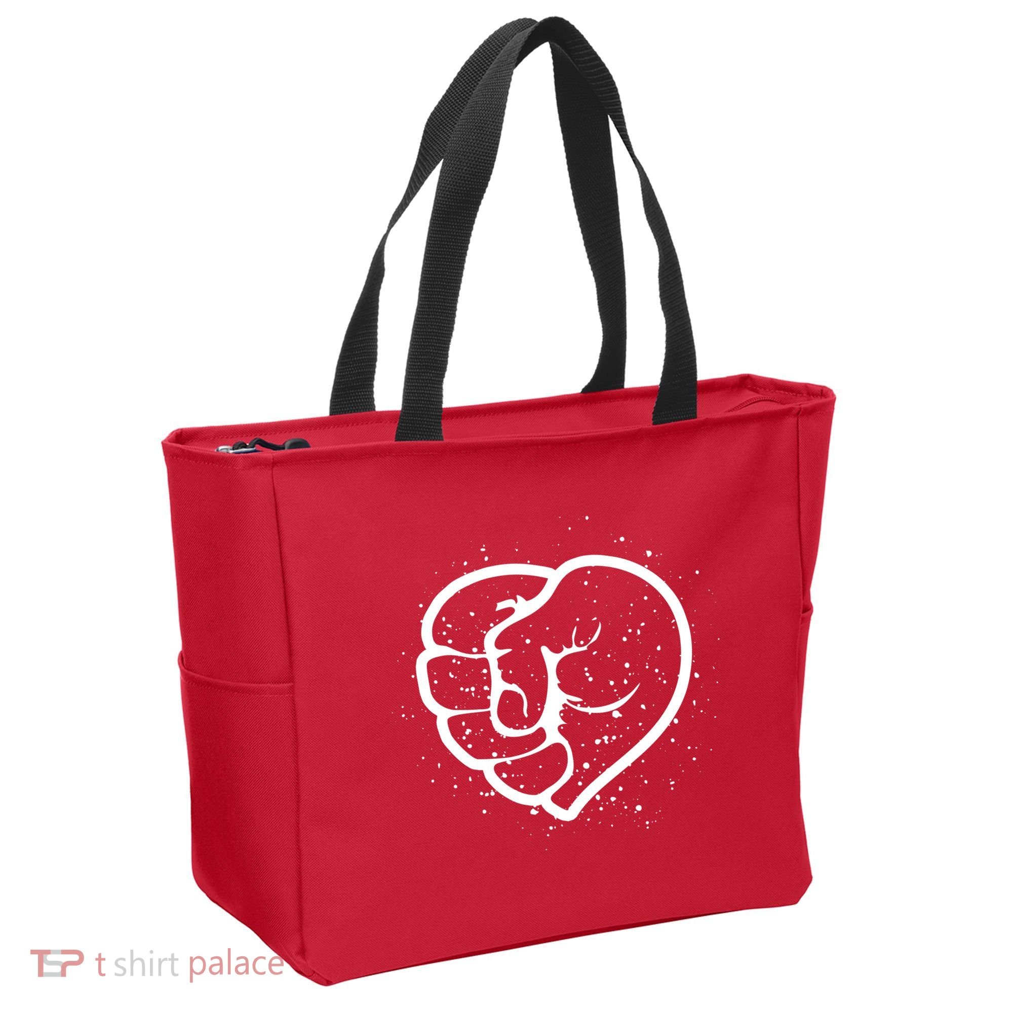 Black History Protest Fist Heart Tote Bag