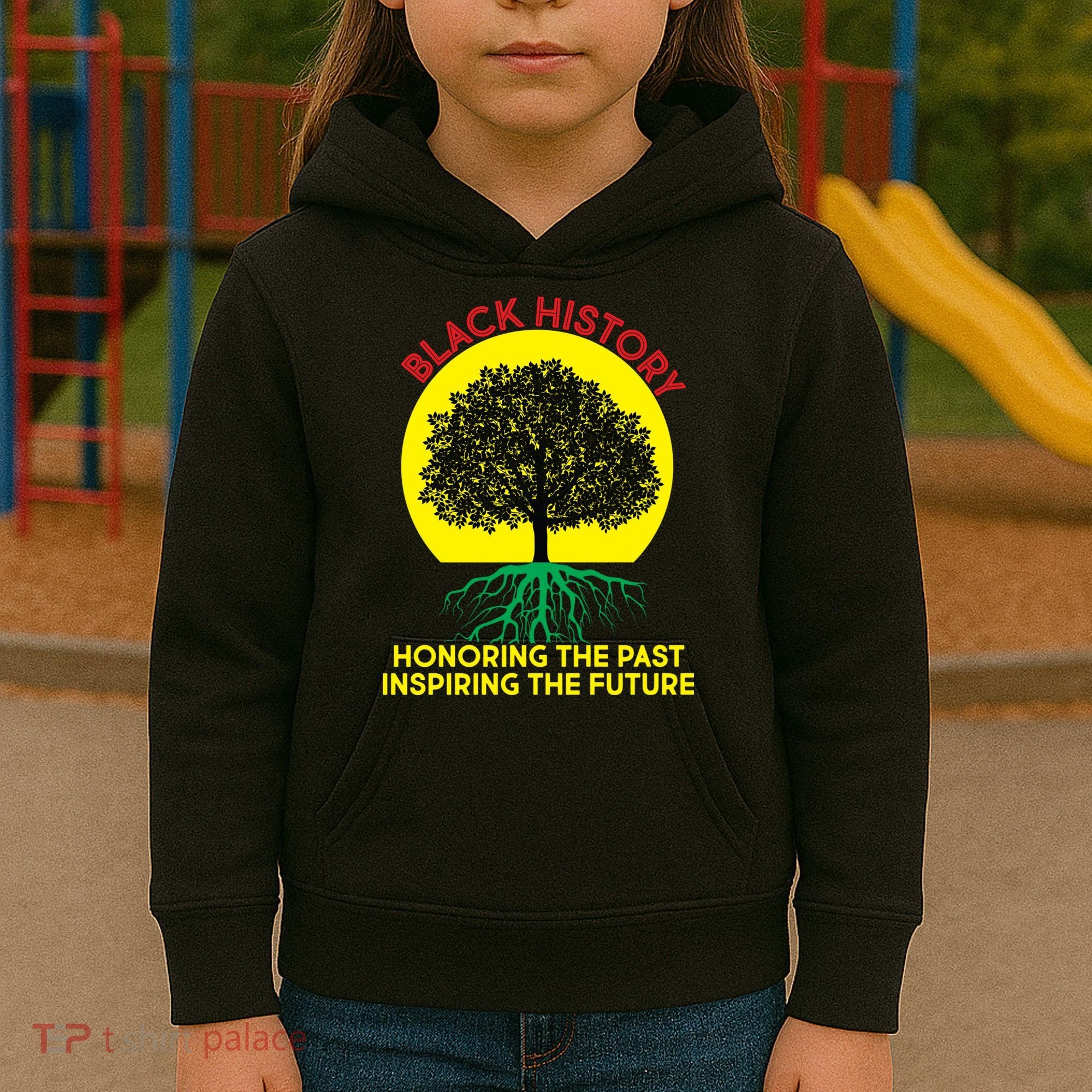 Black History Roots Past and Future Kids Hoodie