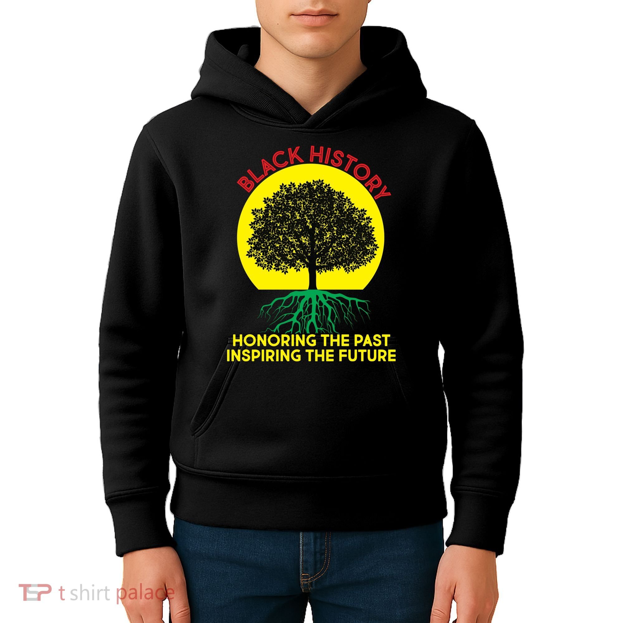 Black History Roots Past and Future Kids Hoodie