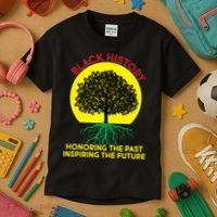 Black History Roots Past and Future Kids T-Shirt thumb 3