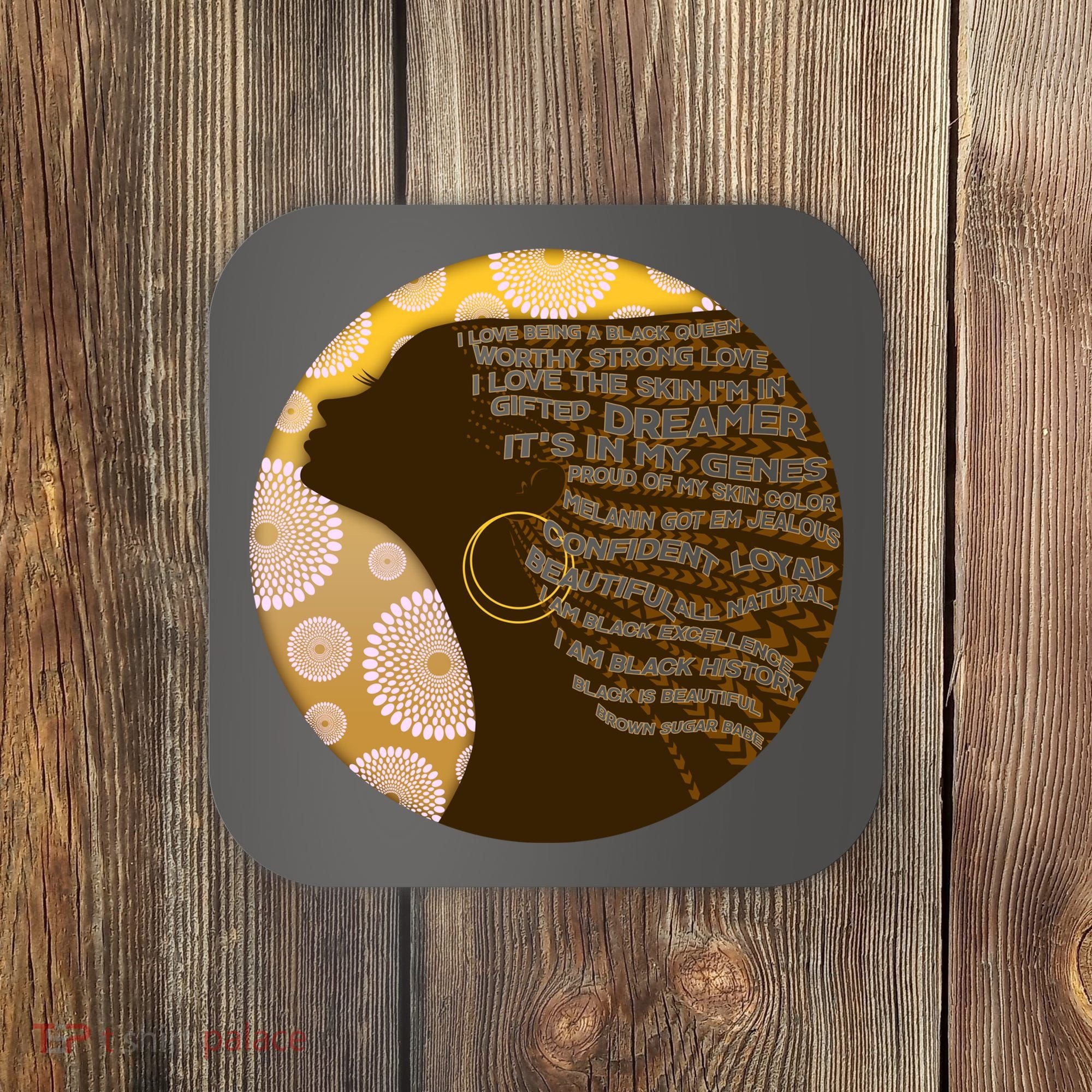 Black History Woman Inspiring Words Of Art Coaster