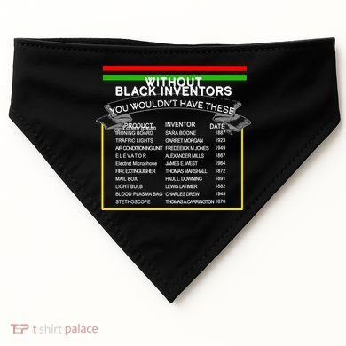 Black Inventors Black History Month USA-Made Doggie Bandana