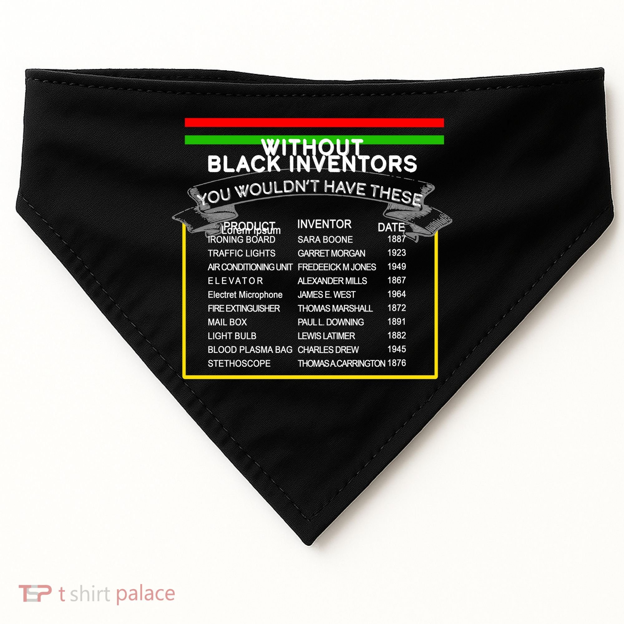 Black Inventors Black History Month USA-Made Doggie Bandana