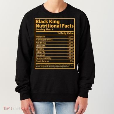 Black King Nutritional Facts Women's Sweatshirt