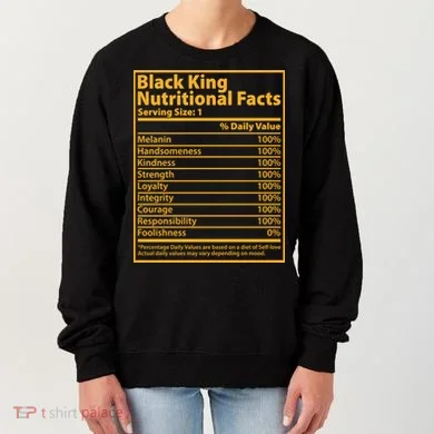 Black King Nutritional Facts Women's Sweatshirt