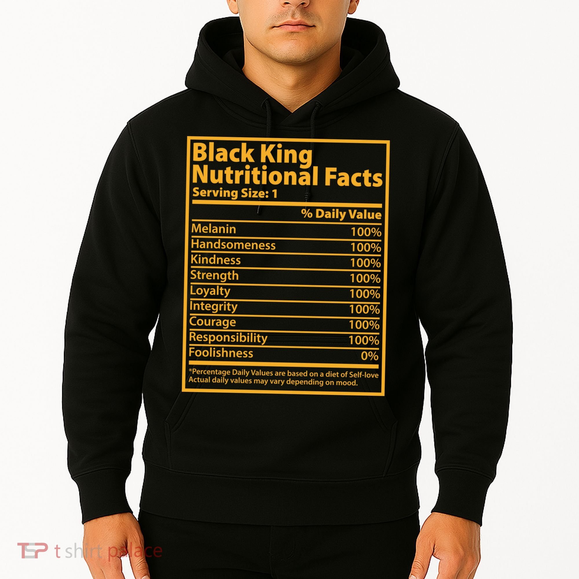 Black King Nutritional Facts Hoodie