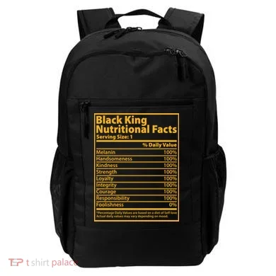Black King Nutritional Facts Backpack