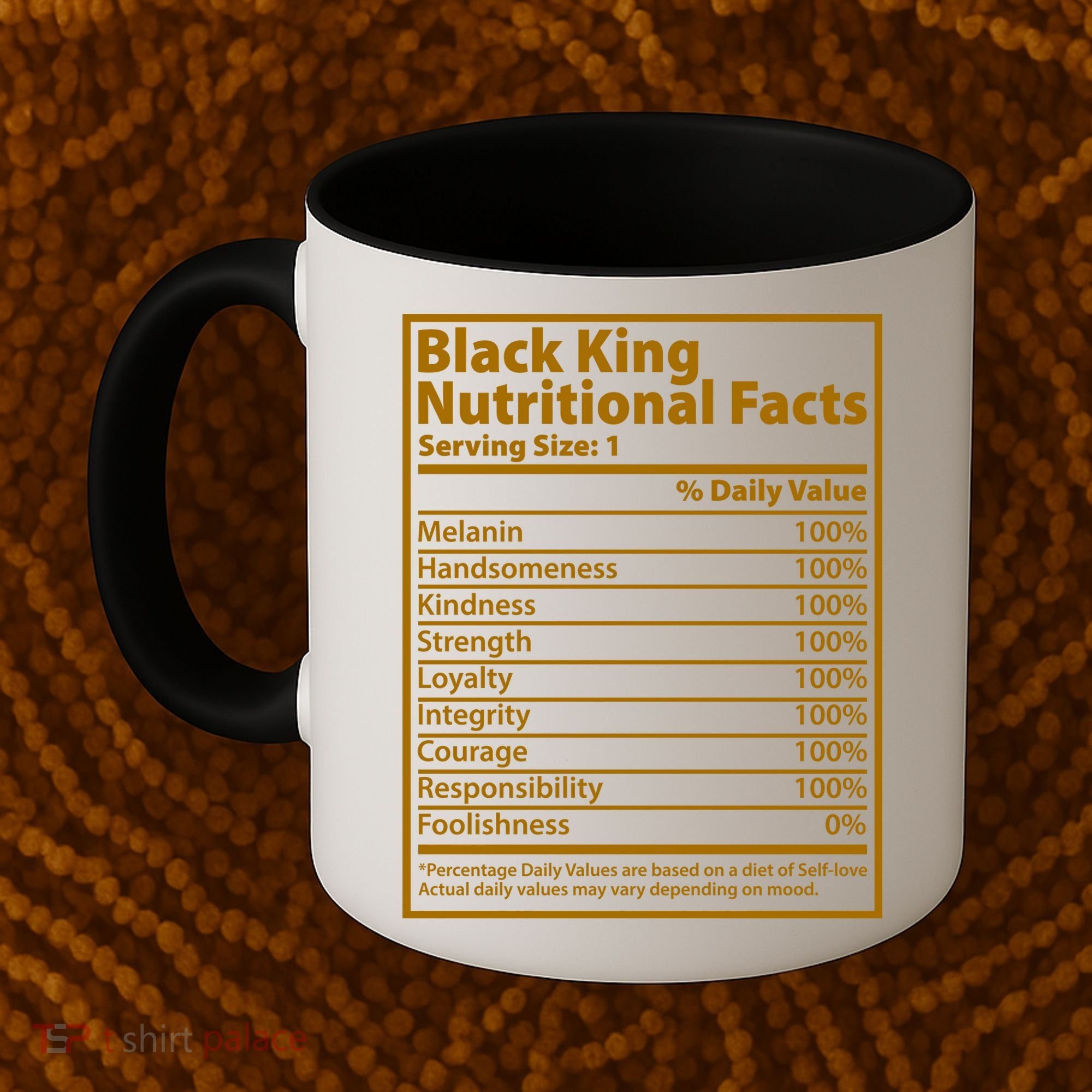 Black King Nutritional Facts Coffee Mug