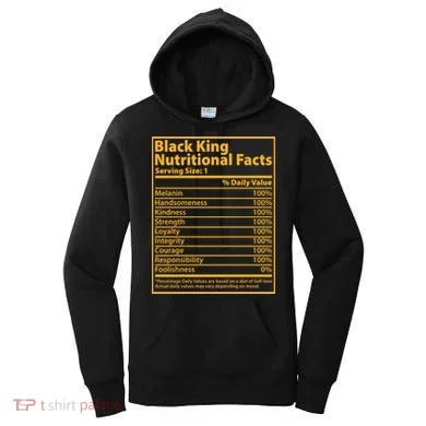 Black King Nutritional Facts Women's Hoodie