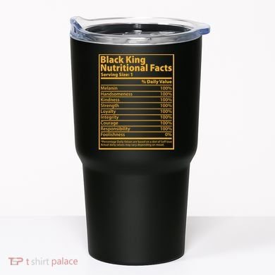 Black King Nutritional Facts Tumbler