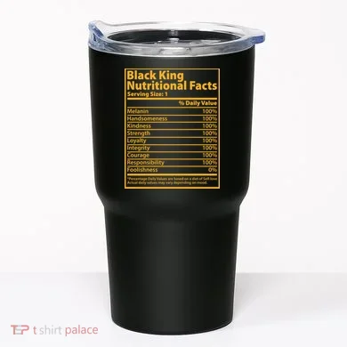 Black King Nutritional Facts Tumbler