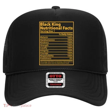 Black King Nutritional Facts Hat
