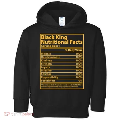 Black King Nutritional Facts Toddler Hoodie