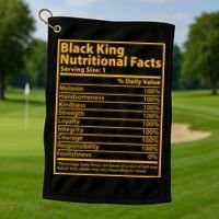 Black King Nutritional Facts Golf Towel thumb 1