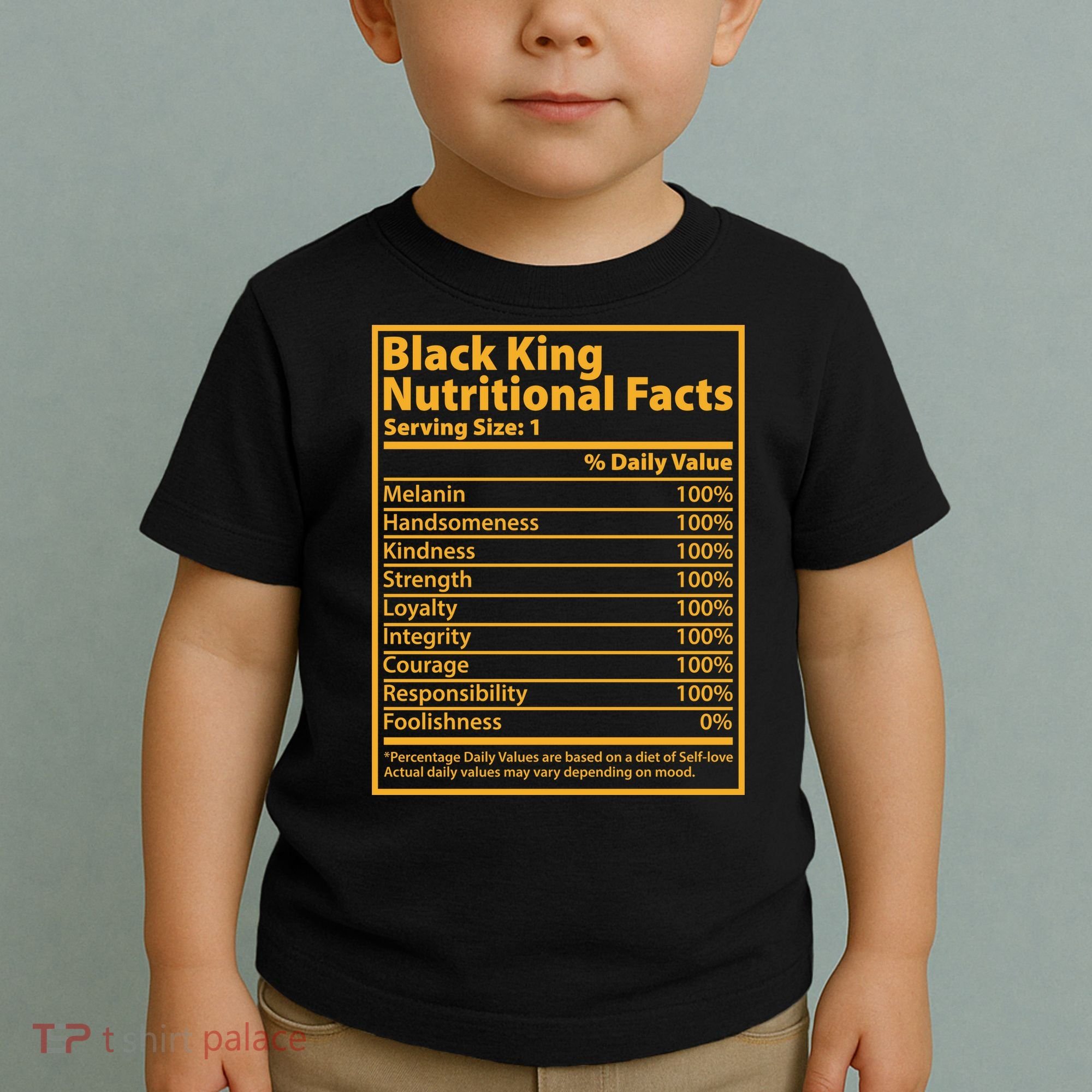 Black King Nutritional Facts Toddler T-Shirt