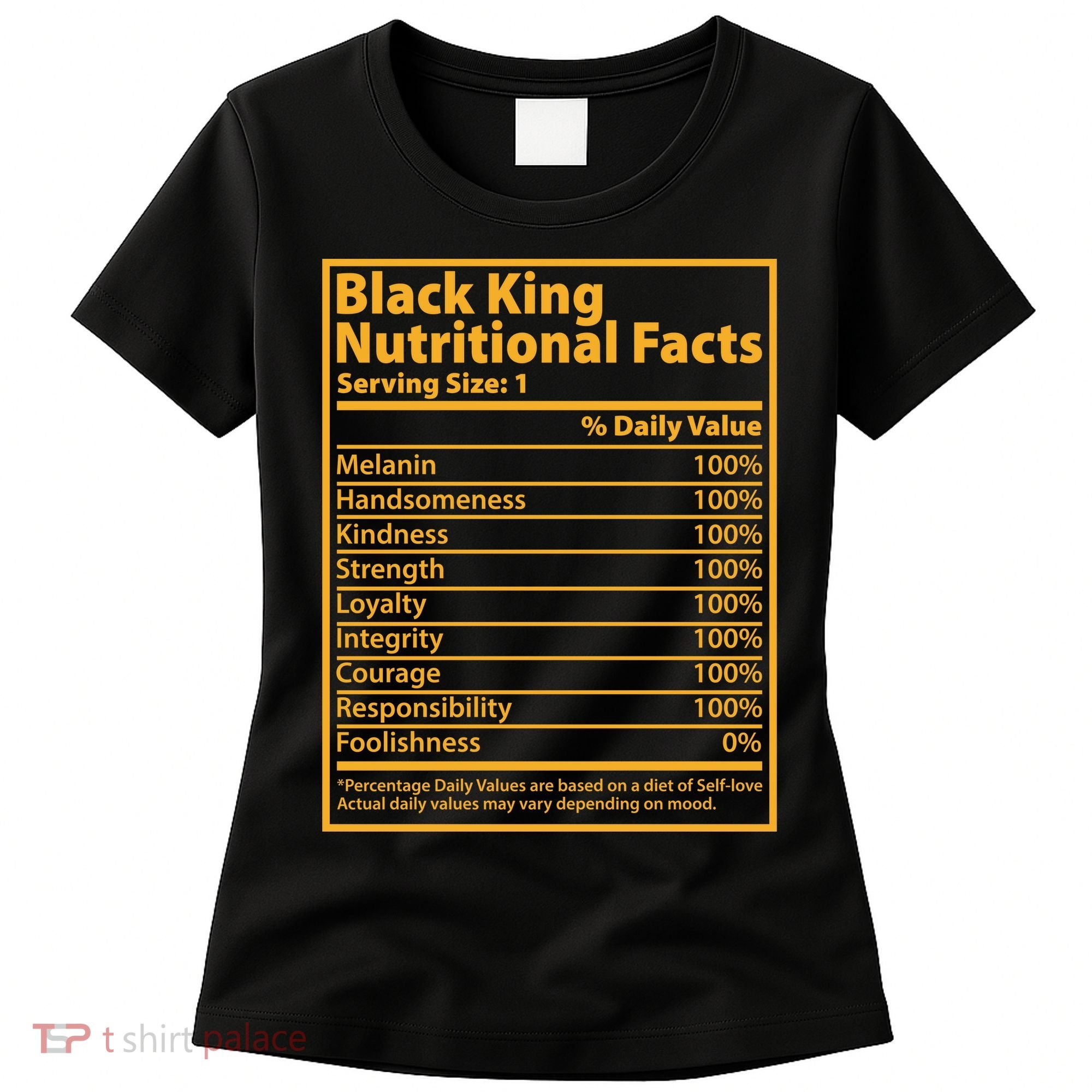 Black King Nutritional Facts Women's T-Shirt