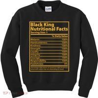 Black King Nutritional Facts Kids Sweatshirt thumb 0