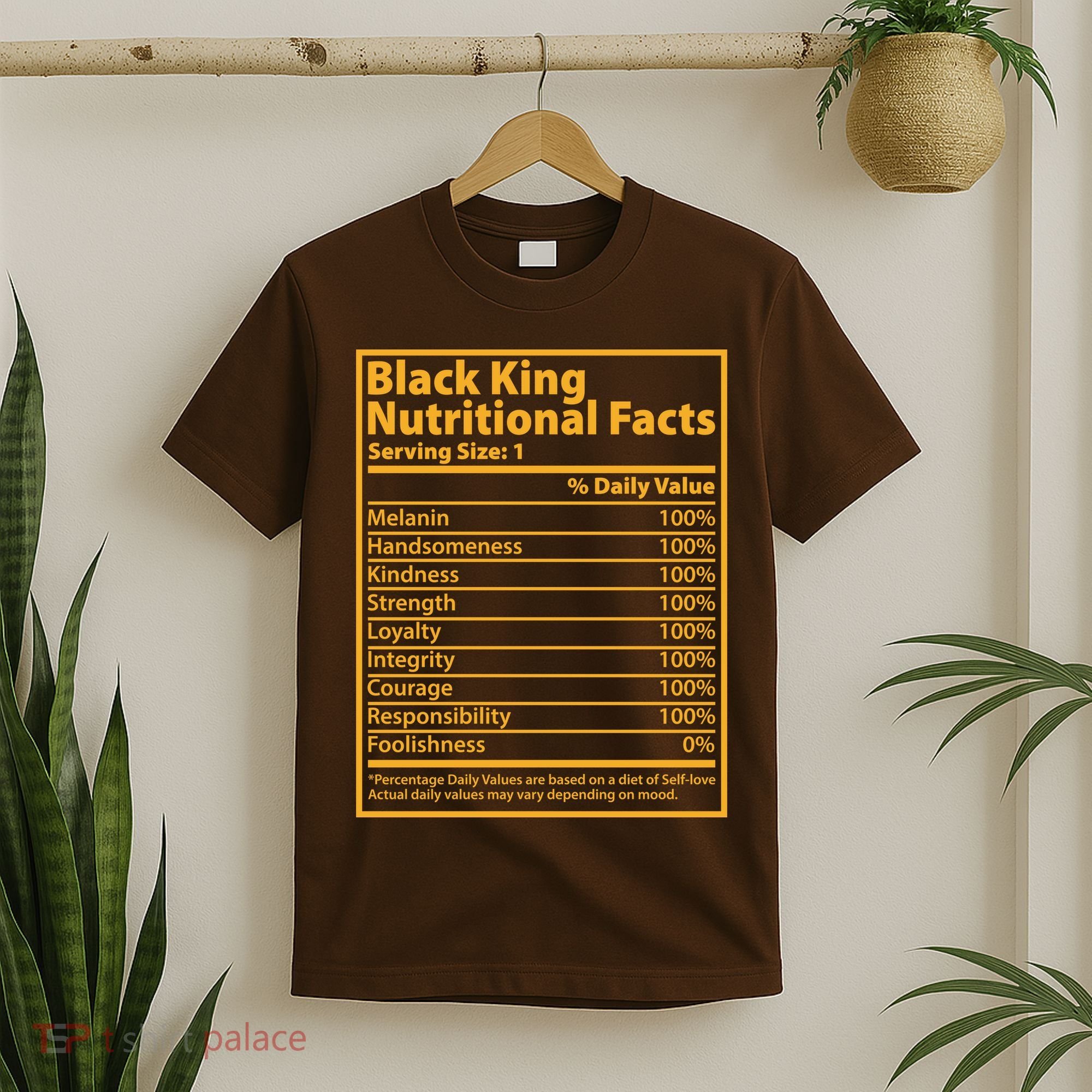 Black King Nutritional Facts T-Shirt