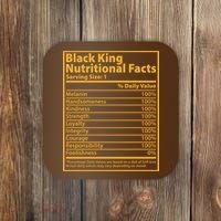 Black King Nutritional Facts Coaster thumb 0