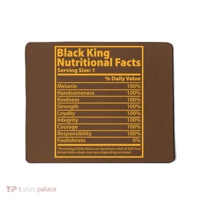Black King Nutritional Facts Mousepad