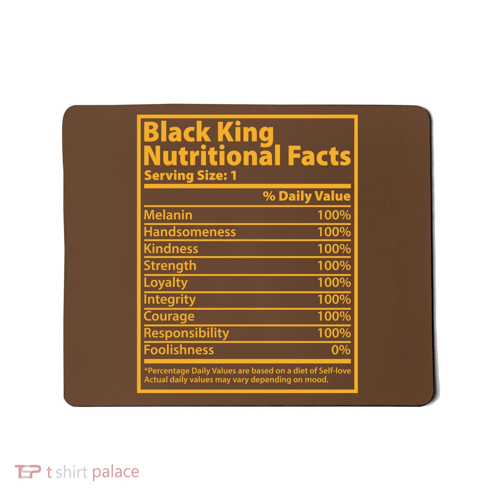 Black King Nutritional Facts Mousepad