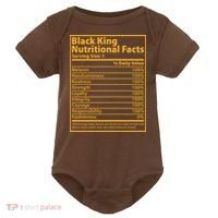 Black King Nutritional Facts Baby Bodysuit thumb 0