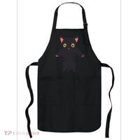 Black Kitty Being Held Apron thumb 0