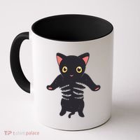 Black Kitty Being Held Coffee Mug thumb 0